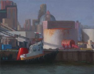 Tug and Tanked at Tenth St Terminal 20x24 inches 2014